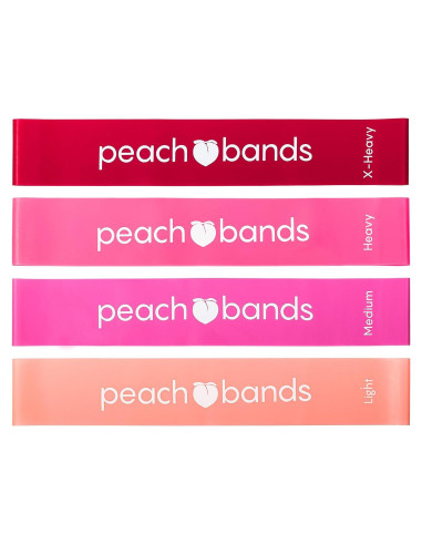 Conjunto de Bandas de Resistencia Peach - 4 Niveles para Glúteos