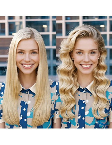 Rizador de 3 Barriles WENZHOU de Cerámica 1" Plegable Oro