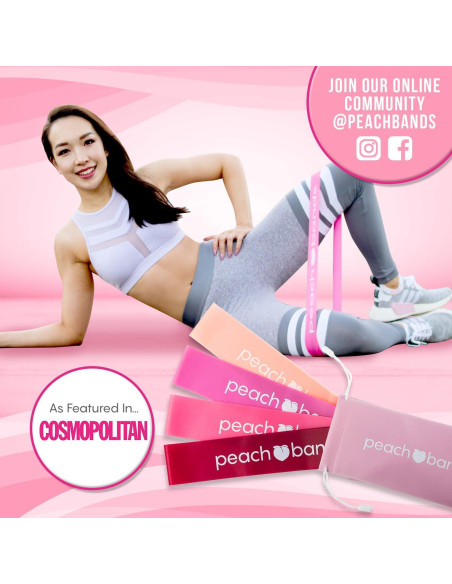 Conjunto de Bandas de Resistencia Peach - 4 Niveles para Glúteos Conjunto de Bandas de Resistencia Peach - 4 Niveles para Glúteos