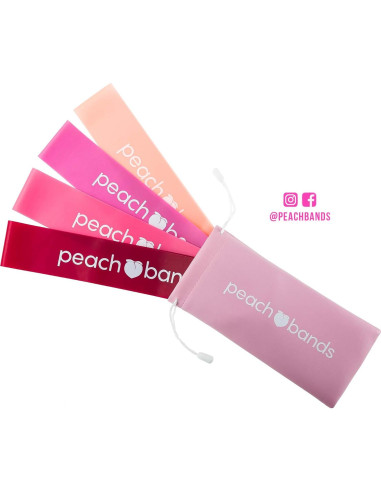 Conjunto de Bandas de Resistencia Peach - 4 Niveles para Glúteos