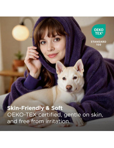 Manta con Capucha Bedsure Sobredimensionada Púrpura Oscuro 2