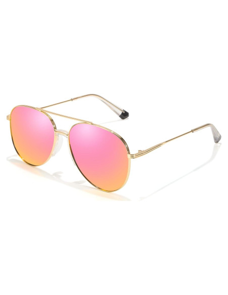 Gafas de sol aviador SODQW Tangle Free polarizadas UV 2025