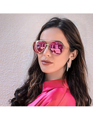 Gafas de sol aviador SODQW Tangle Free polarizadas UV 2025