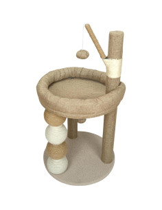 Torre para Gatos Manmeow MP17-K 76.2 cm con Rascador y Juguete 2