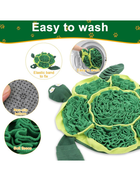 Alfombra de olfato para perros FLERDMAU Verde 127x127 cm