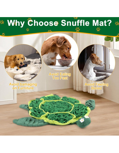 Alfombra de olfato para perros FLERDMAU Verde 127x127 cm