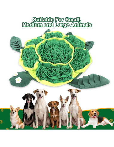 Alfombra de olfato para perros FLERDMAU Verde 127x127 cm