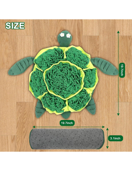 Alfombra de olfato para perros FLERDMAU Verde 127x127 cm