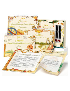 Kit de Caligrafía Cursiva TIME X - 3 Cuadernos Reutilizables