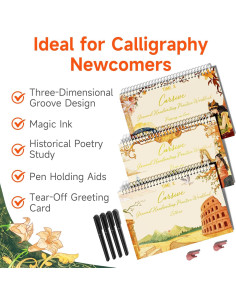 Kit de Caligrafía Cursiva TIME X - 3 Cuadernos Reutilizables 2