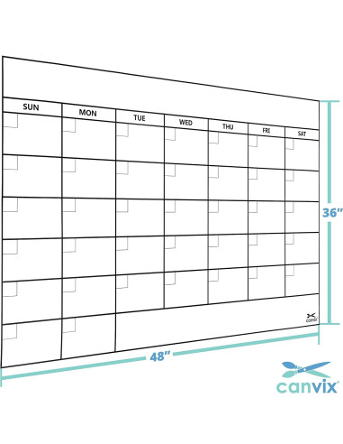 Calcomanía Calendario de Pared Borrable Canvix 91x122 cm