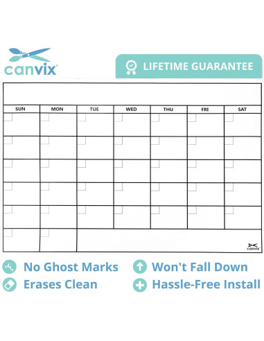 Calcomanía Calendario de Pared Borrable Canvix 91x122 cm