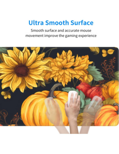 Alfombrilla de Ratón Kelysun XL Calabaza Otoño 80x30cm Antideslizante