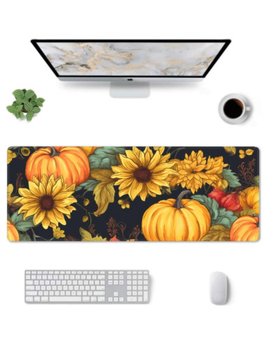 Alfombrilla de Ratón Kelysun XL Calabaza Otoño 80x30cm Antideslizante
