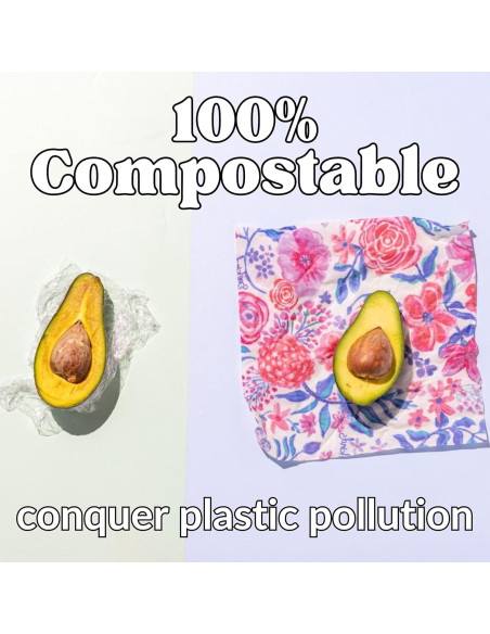 Bee Kind Envoltura de Cera de Abeja - 3 Pzas (Pequeña, Mediana, Grande) - Hecho a Mano