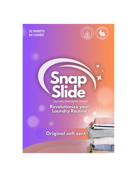 Hojas de detergente ecológicas Snap Slide 64 cargas 32 unidades
