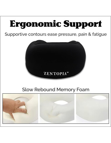 Almohada de Viaje ZENTOPIA Espuma Viscoelástica Ergonómica