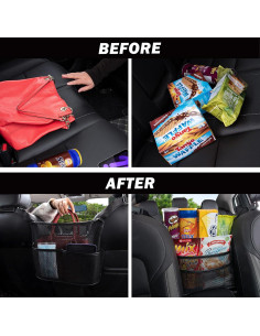 Organizador de Asiento de Coche Eing - Almacenamiento Negro 2