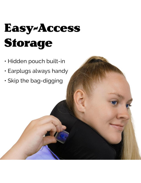 Almohada de Viaje ZENTOPIA Espuma Viscoelástica Ergonómica