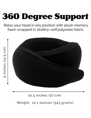 Almohada de Viaje ZENTOPIA Espuma Viscoelástica Ergonómica