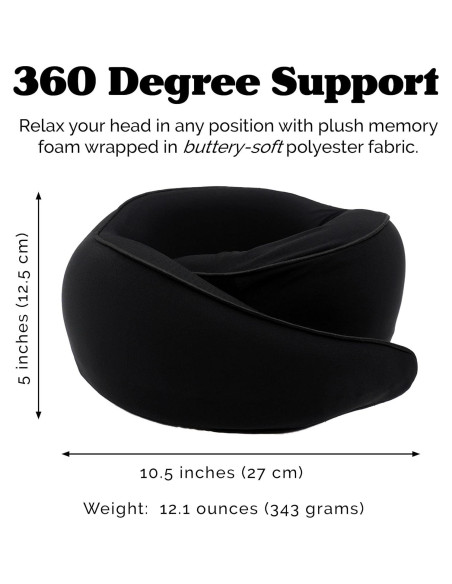 Almohada de Viaje ZENTOPIA Espuma Viscoelástica Ergonómica