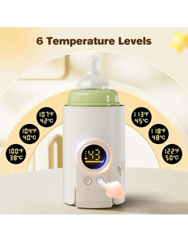 Calentador de Botellas Portátil BW002-TT con Control de Temperatura