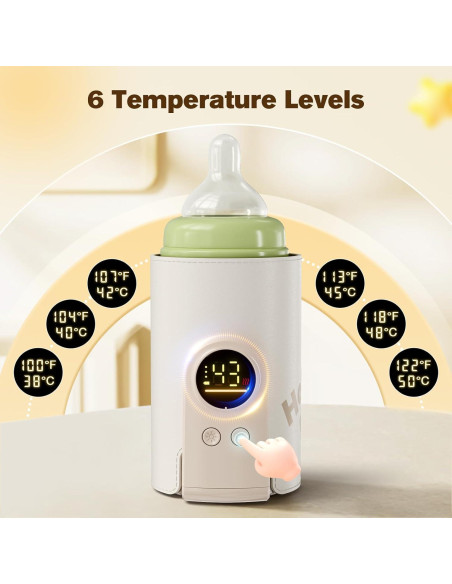 Calentador de Botellas Portátil BW002-TT con Control de Temperatura Calentador de Botellas Portátil BW002-TT con Control de Temperatura