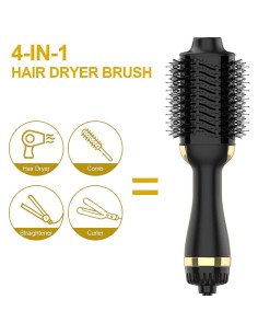 Cepillo Secador 4 en 1 Zhuhai SY-BD08 Negro Dorado 2