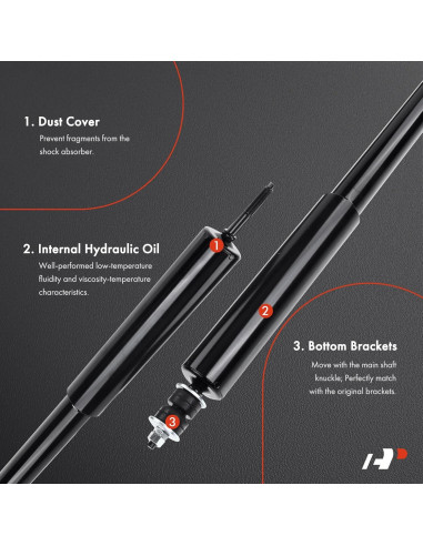 Amortiguadores Traseros A-Premium para Toyota Corolla 1980-1987