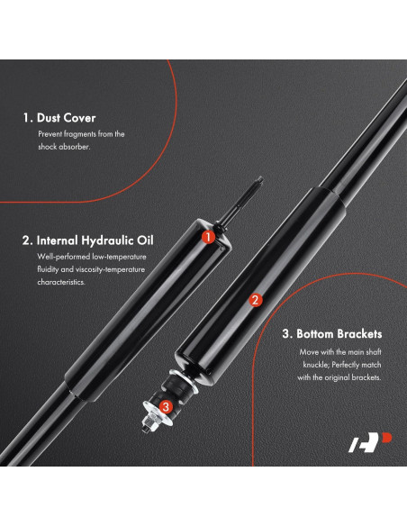 Amortiguadores Traseros A-Premium para Toyota Corolla 1980-1987