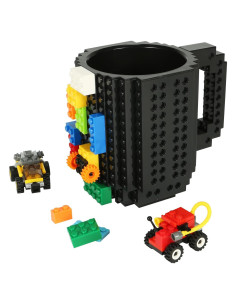 Taza de Café Lumsburry Build-on Brick, 333.6g, Negra