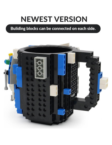 Taza de Café Lumsburry Build-on Brick, 333.6g, Negra