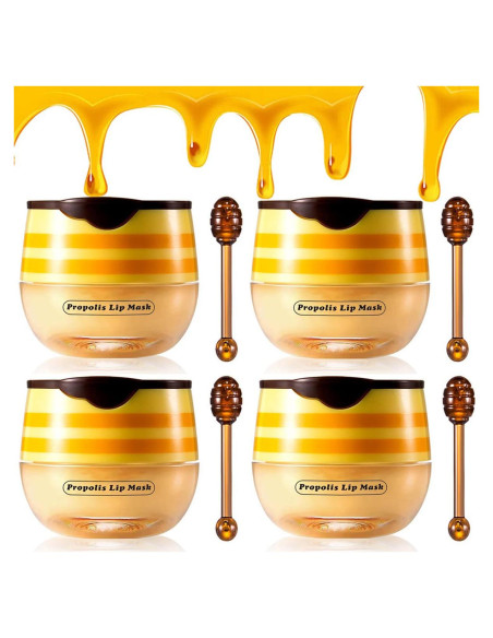 Bálsamo Labial de Miel Alisesun - 4 Piezas Hidratante 5.5g