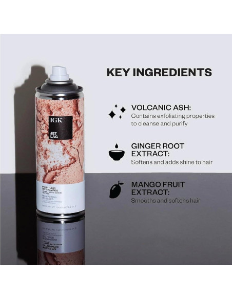 Champú Seco IGK JET LAG 180 ml + 60 ml Vegano Champú Seco IGK JET LAG 180 ml + 60 ml Vegano