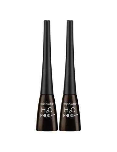 Delineador Líquido a Prueba de Agua Wet n Wild Marrón Oscuro 2 Piezas