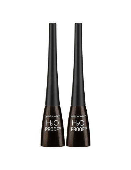 Delineador Líquido a Prueba de Agua Wet n Wild Marrón Oscuro 2 Piezas