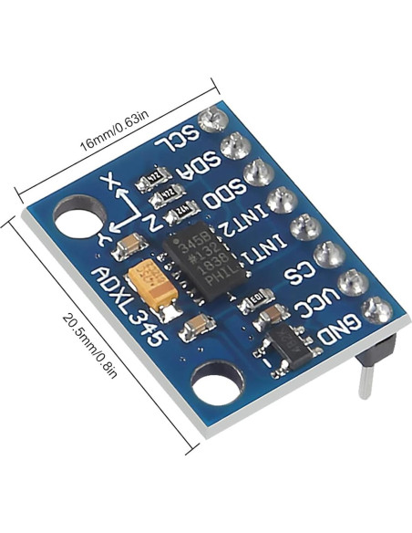 Módulo Sensor Acelerómetro GY-291 ADXL345 3 Ejes I2C/SPI