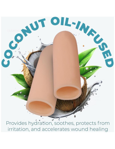 Protectores de Gel para Dedos Homergy - 6 Unidades Grandes Beige