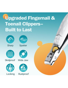 Cortauñas Profesional UANRNA - Acero Inoxidable, Antideslizante 2