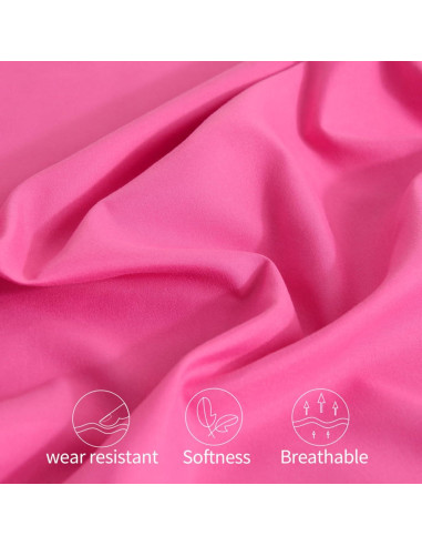 Funda de Almohada Microfibra Horbaunal 2 Pack Estándar Rosa Fucsia