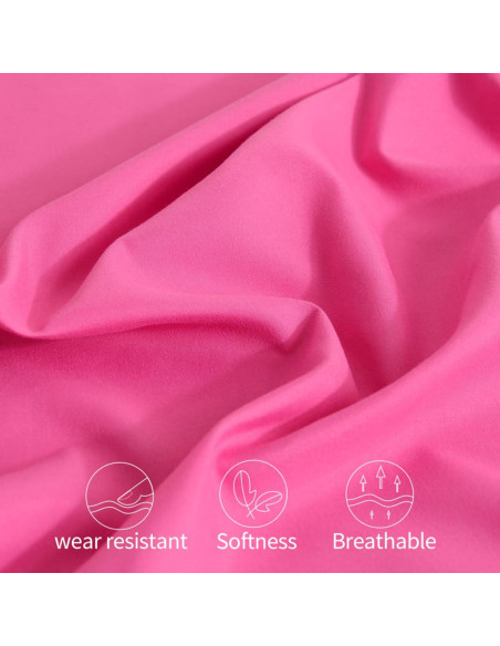 Funda de Almohada Microfibra Horbaunal 2 Pack Estándar Rosa Fucsia