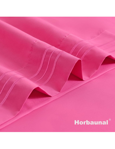 Funda de Almohada Microfibra Horbaunal 2 Pack Estándar Rosa Fucsia