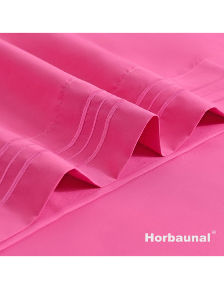 Funda de Almohada Microfibra Horbaunal 2 Pack Estándar Rosa Fucsia