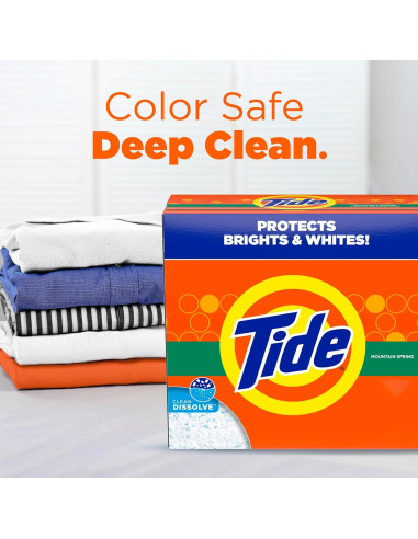 Detergente en polvo Tide 4.03 kg primavera de montaña HE Turbo