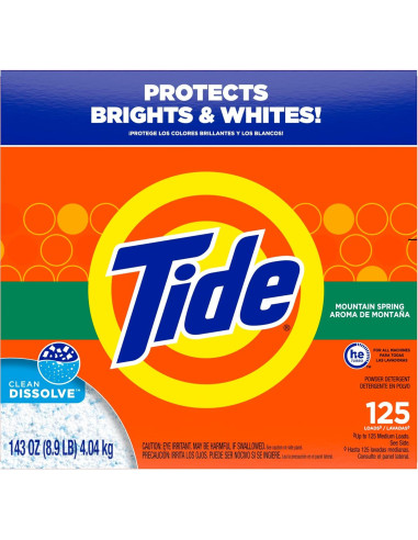 Detergente en polvo Tide 4.03 kg primavera de montaña HE Turbo