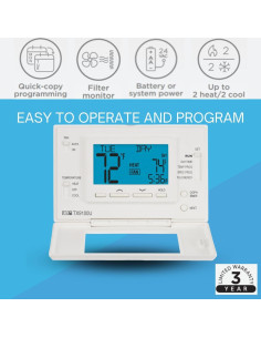 Termostato Programable 7 Días LUX LTX9100U Digital 24V 2