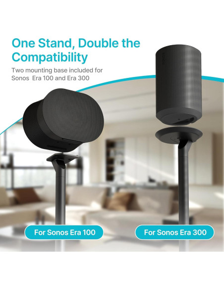 Soportes para Altavoces Sonos Era 100 y 300 PEGZONE, Metal, 71.4 cm