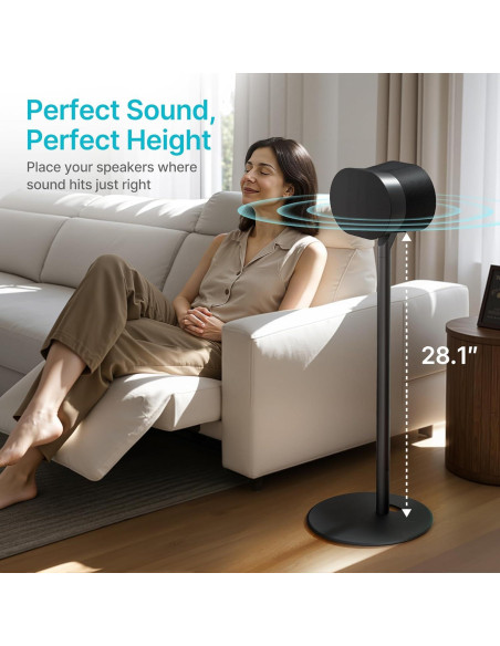 Soportes para Altavoces Sonos Era 100 y 300 PEGZONE, Metal, 71.4 cm