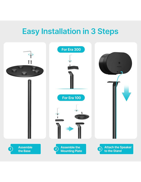 Soportes para Altavoces Sonos Era 100 y 300 PEGZONE, Metal, 71.4 cm