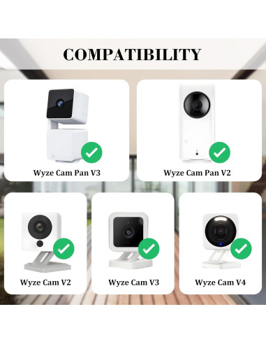 Soporte de Pared de Esquina Metal Voyaux para Wyze Cam - Paquete de 2